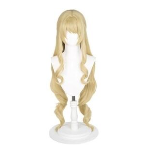 Blonde Cosplay Anime Wavy Hair Wig With Bangs Never worn.